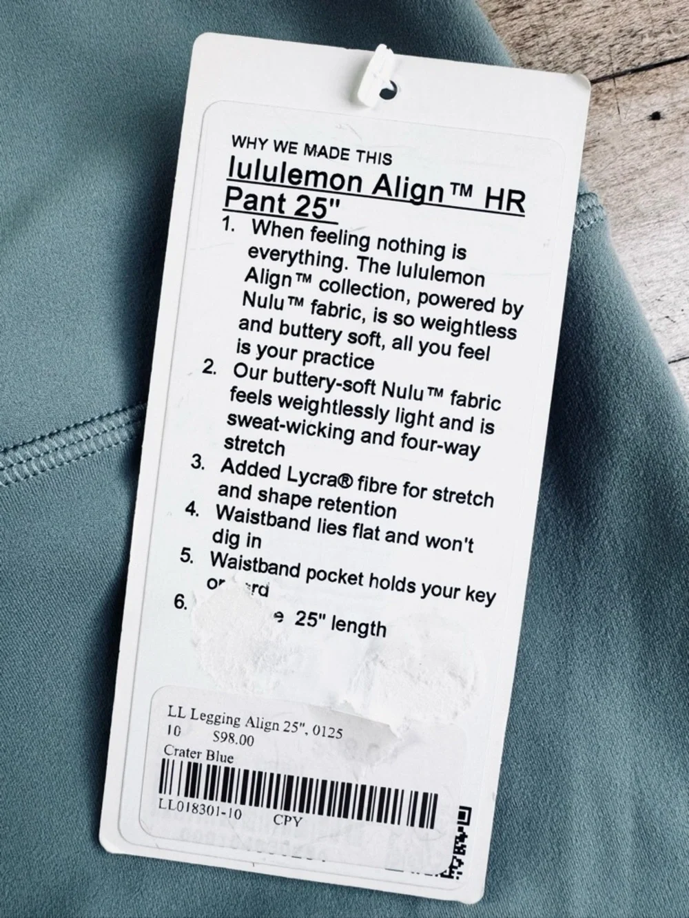 NWT Lululemon Align High-Rise Pant 25